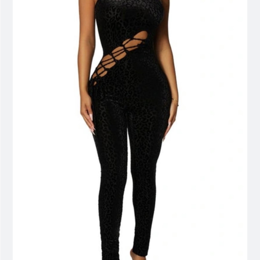 Naked Wardrobe Black Cutout Jumpsuit